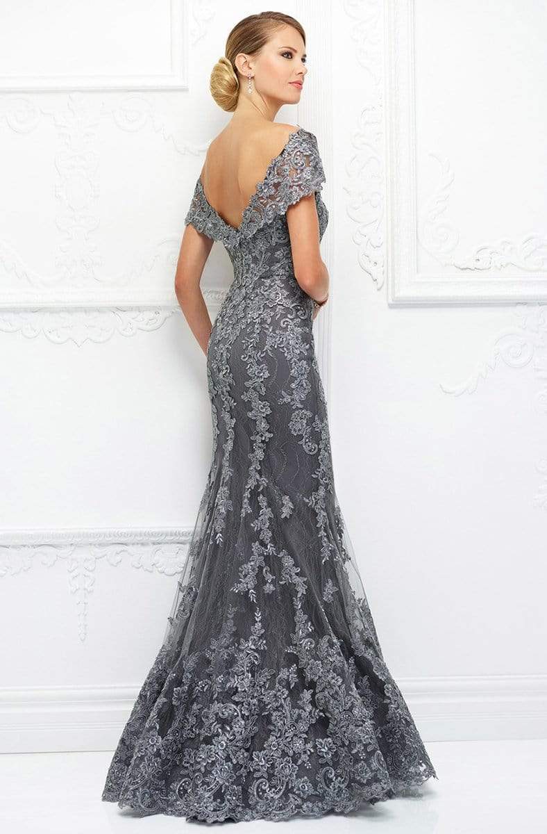 118D12 Lace Applique Mother of the Groom Trumpet Dress