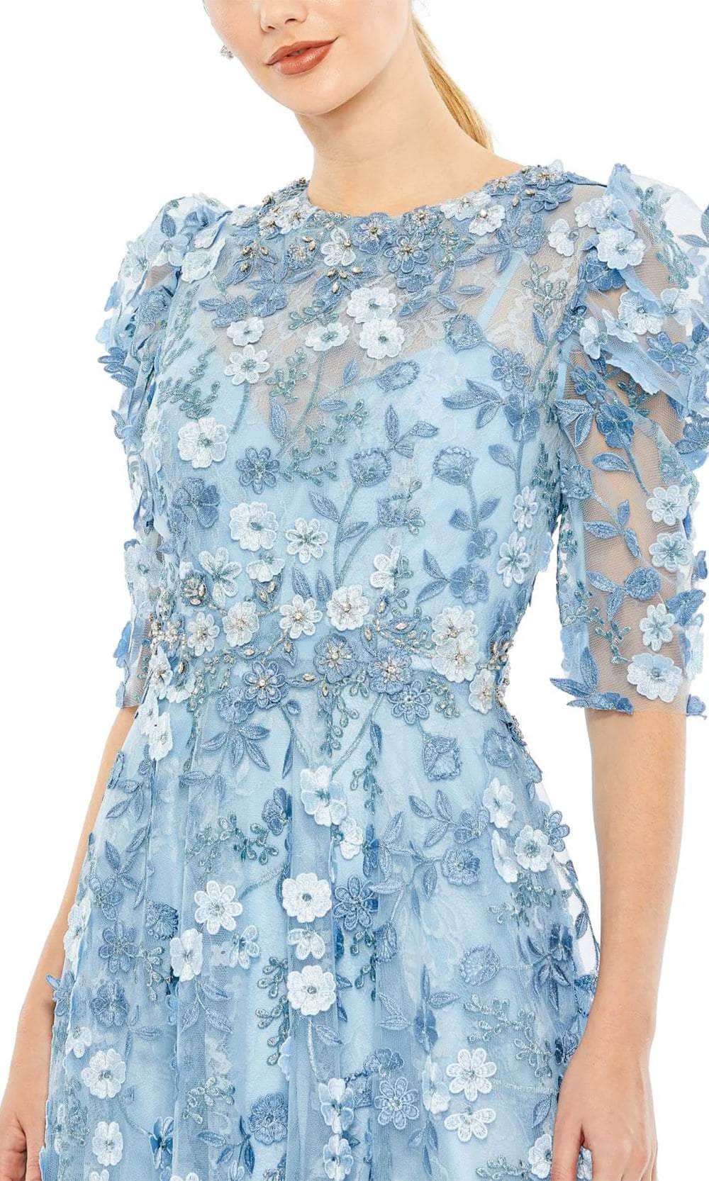 Floral Detailed A-Line Dress