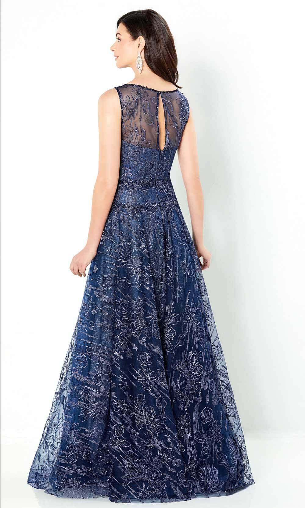 220935 Embroidered Lace A-Line Dress