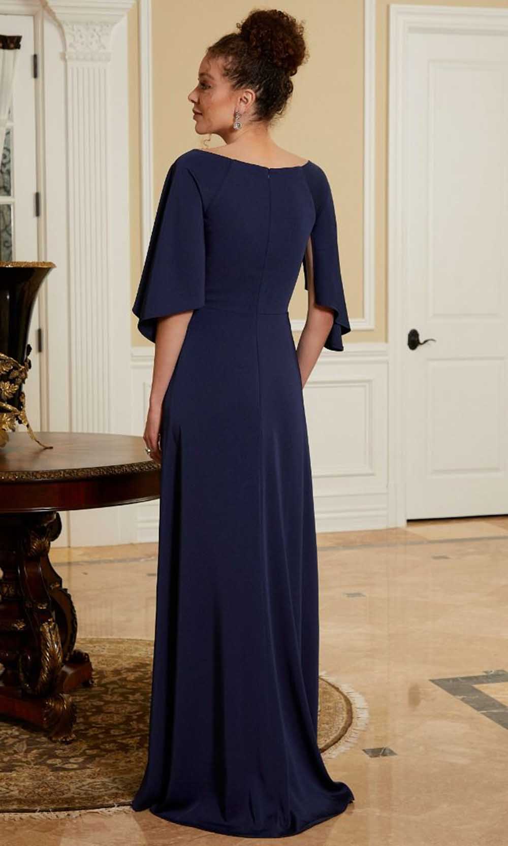 Cape Sleeve A-Line Evening Gown