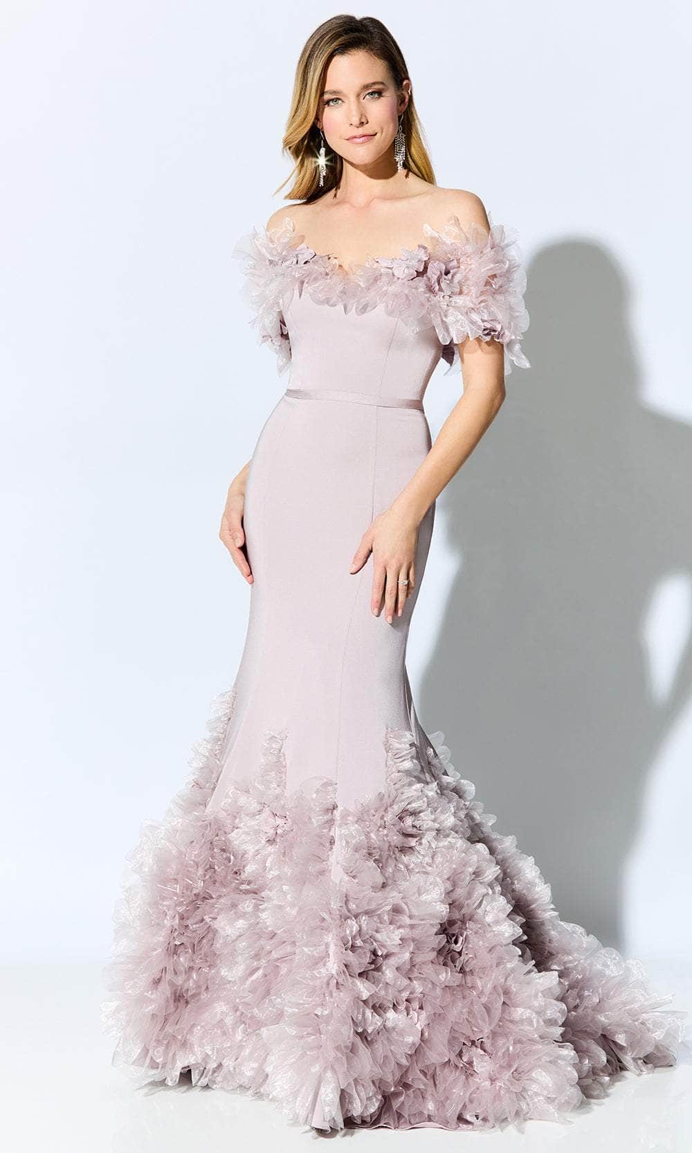 Tulle Appliqued Formal Gown