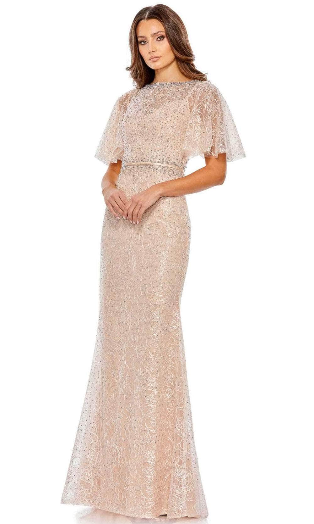 Angel Sleeve Lace Evening Dress