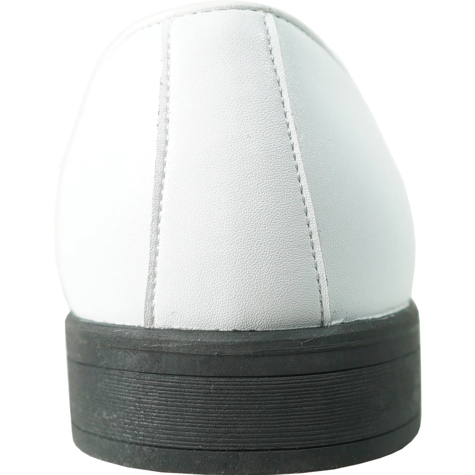 Mens Classic Plain Toe Slip on Loafer Dress Shoe in White