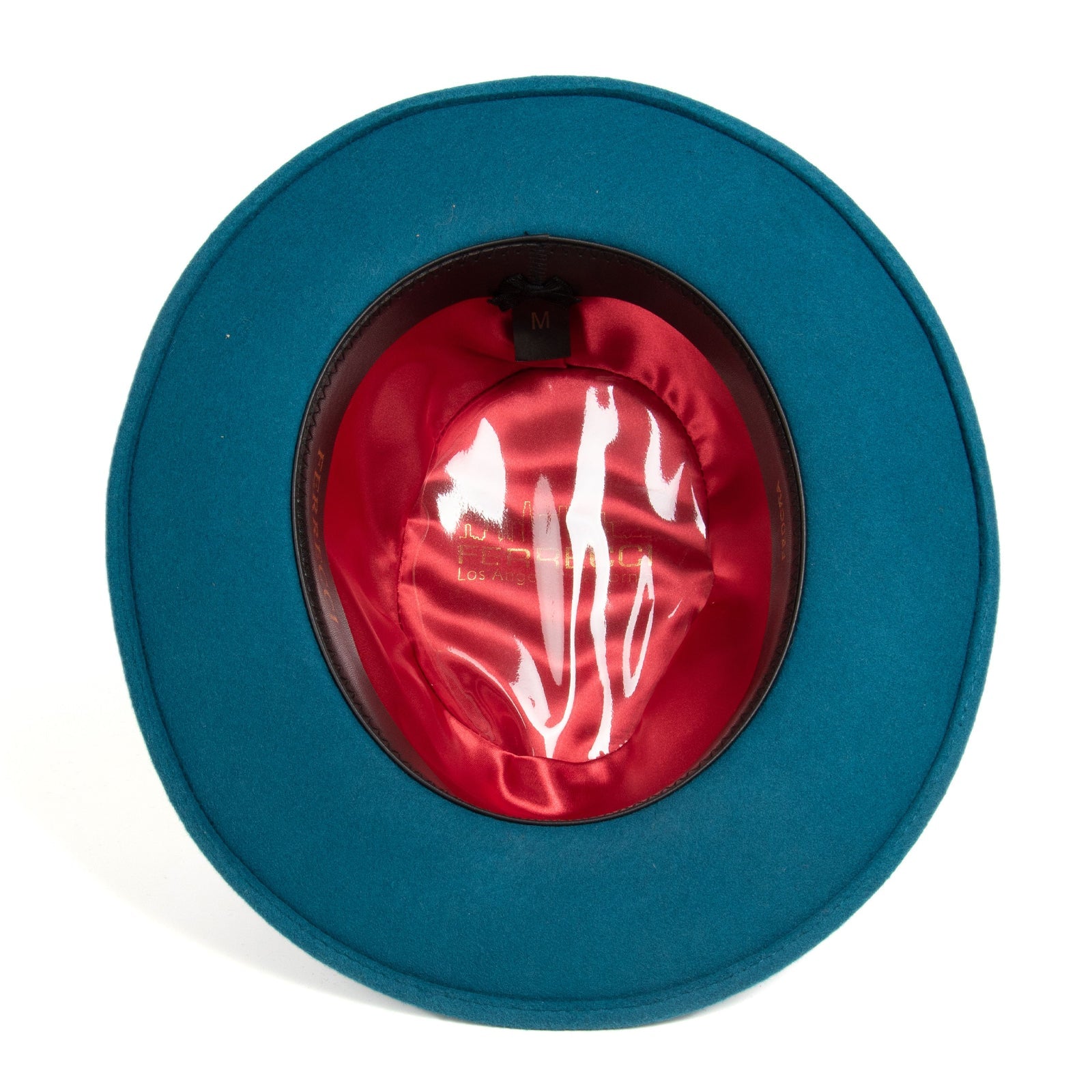 Mens Classic Wool Fedora Dress Hat in Acid Blue