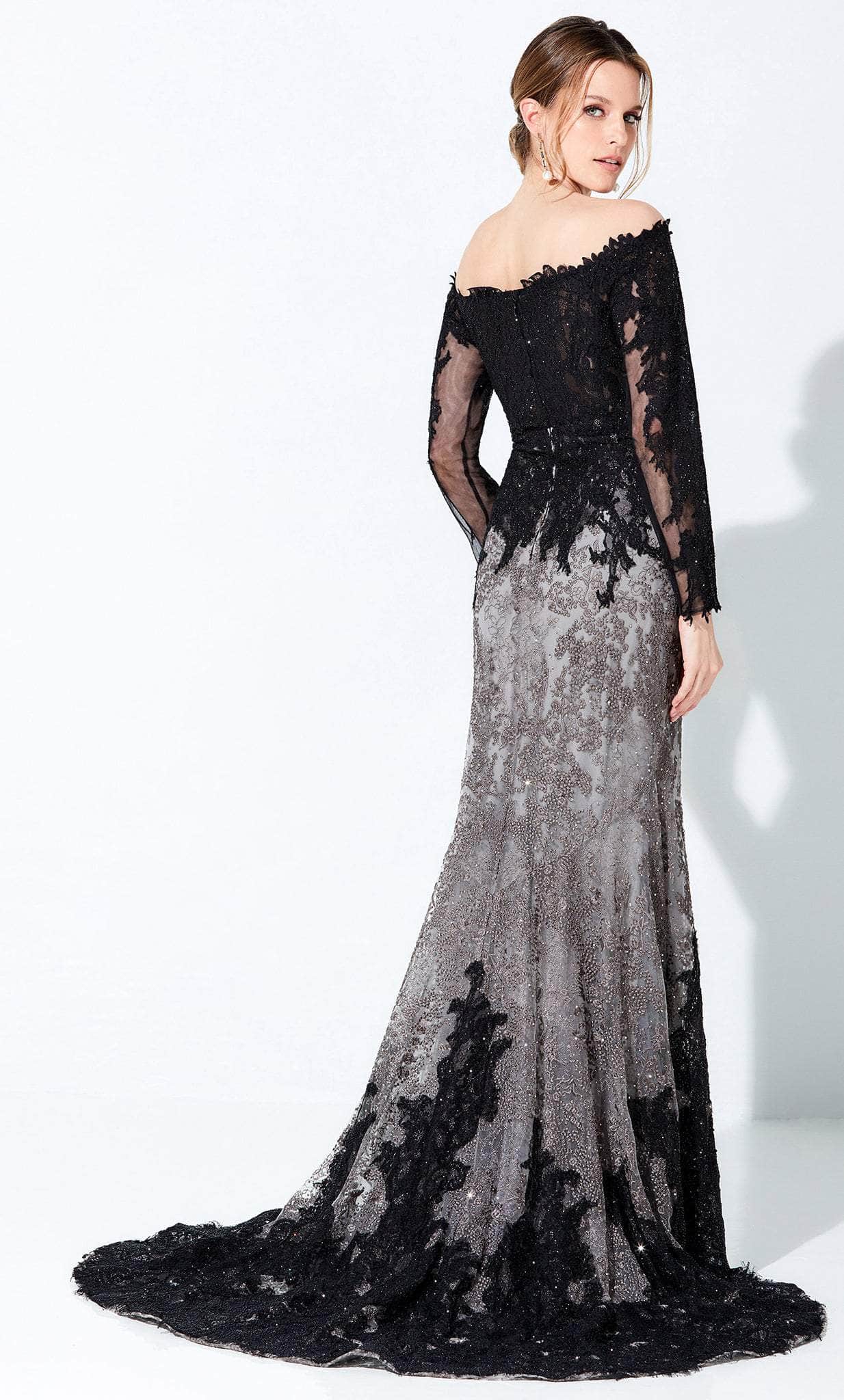 Straight Across Embroidered Mother of the Bride Dress