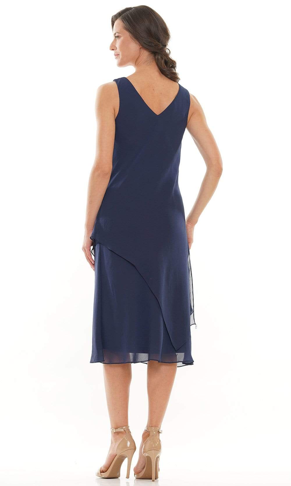 M307 V-Neck Sheath Knee-Length Dress