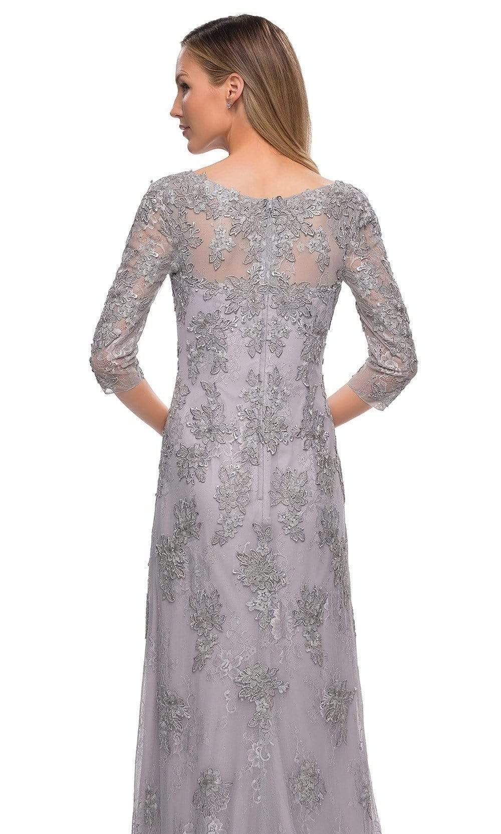 29379 Quarter Sleeve Lace Formal Dress