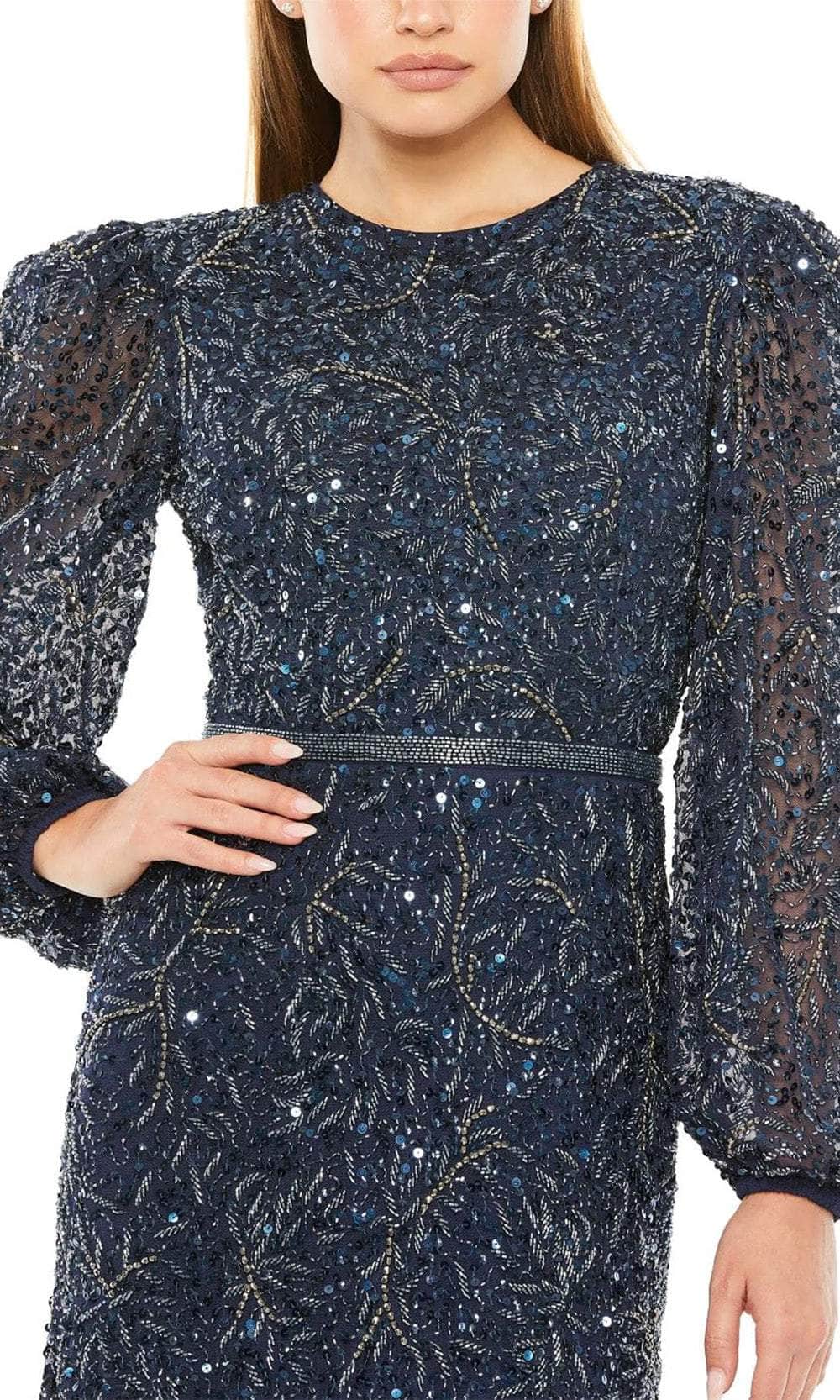 Long Beaded Evening Gown