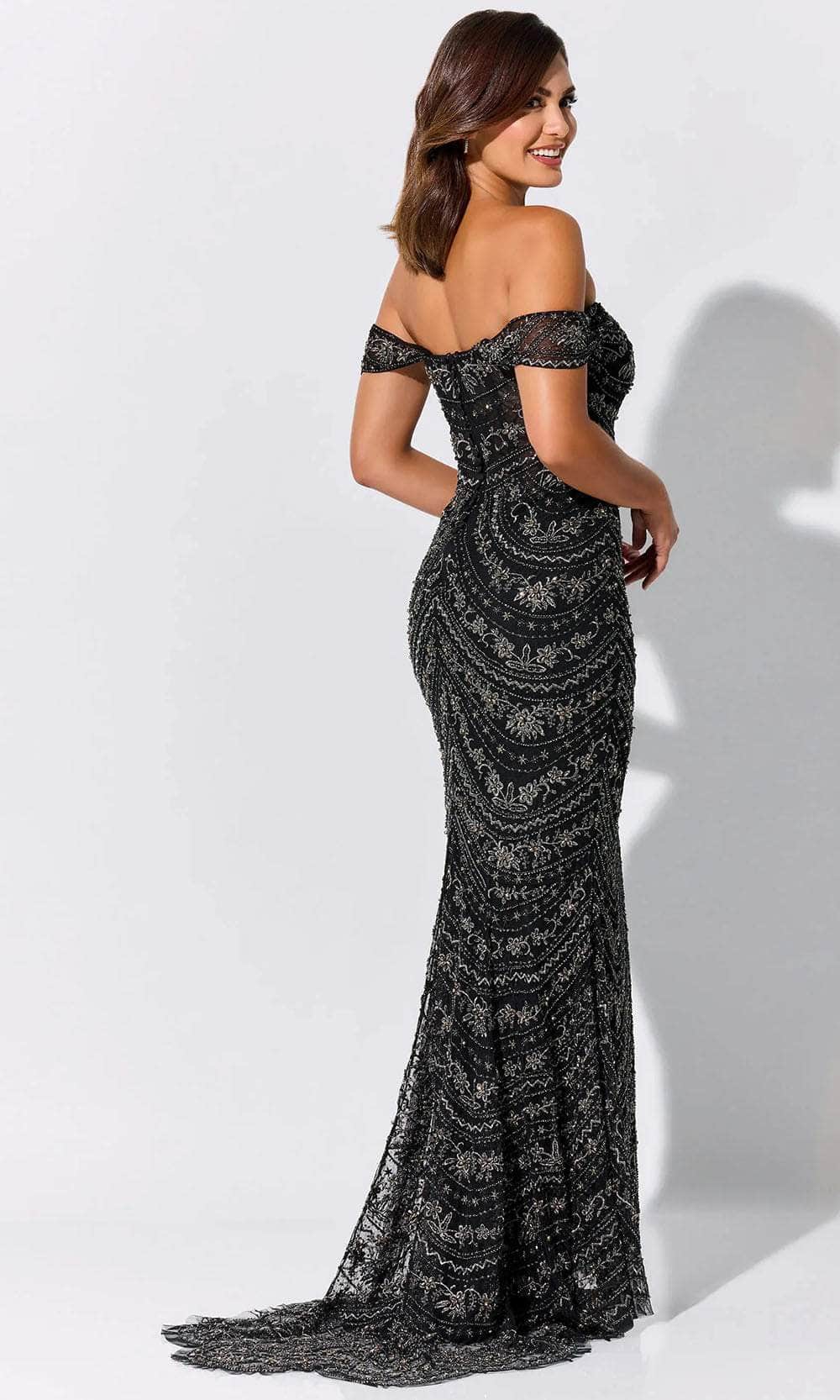 Stone Accent Strapless Mother of the Bride Dress