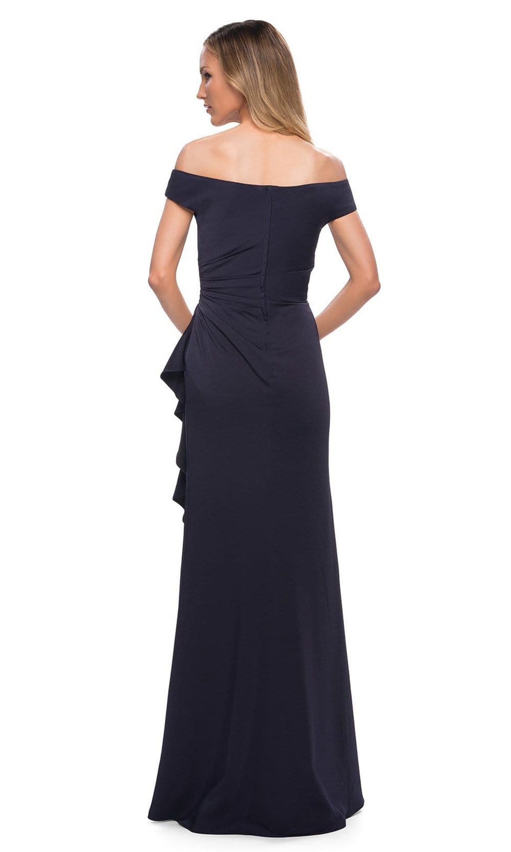 29509 Ruched A-Line Evening Dress