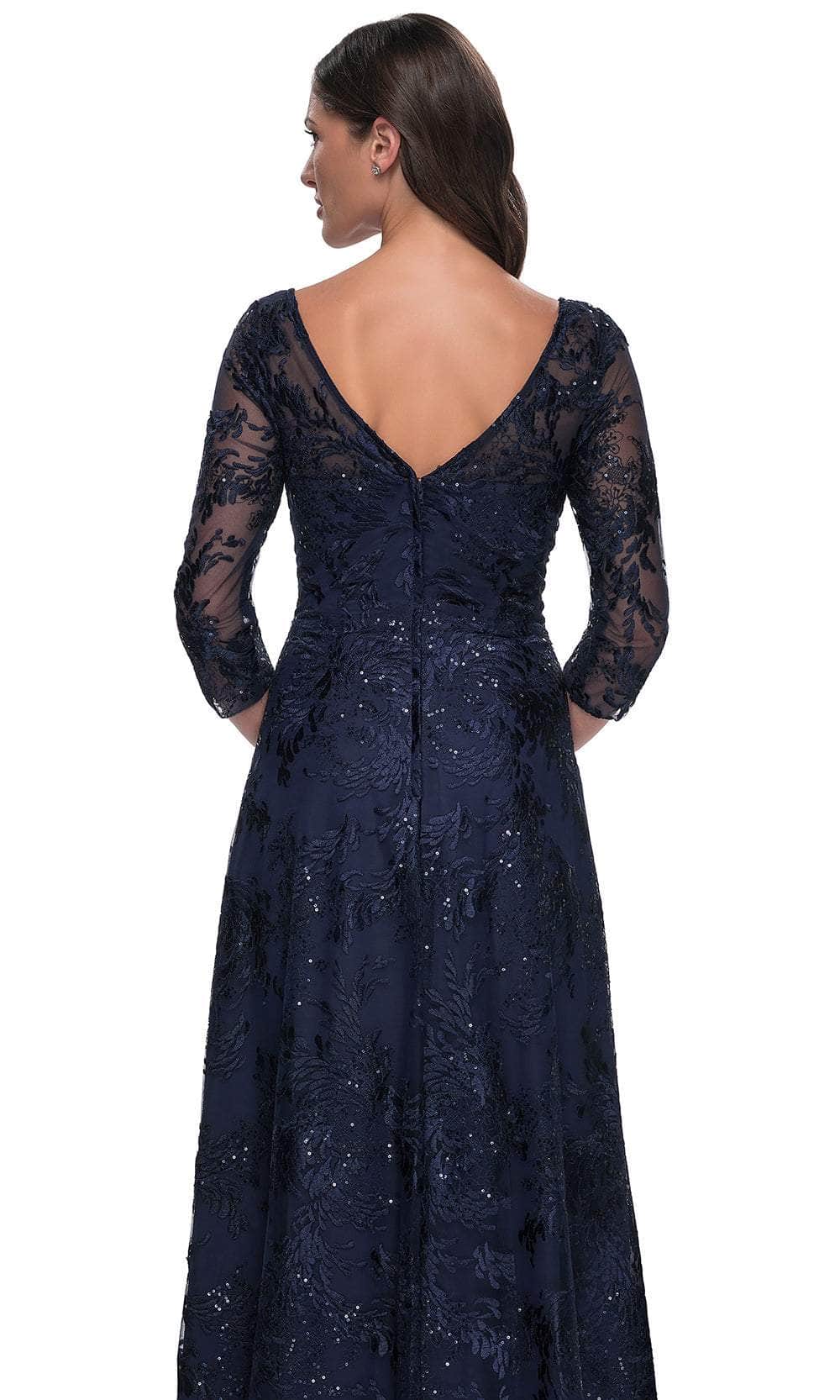 Illusion A-Line Formal Dress