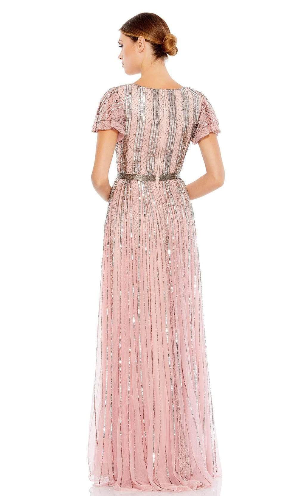 70108 Short Sleeve Embellished Dress