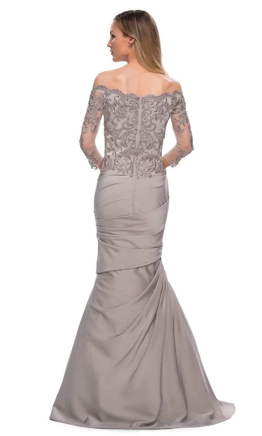 29324 Off Shoulder Trumpet Evening Dress