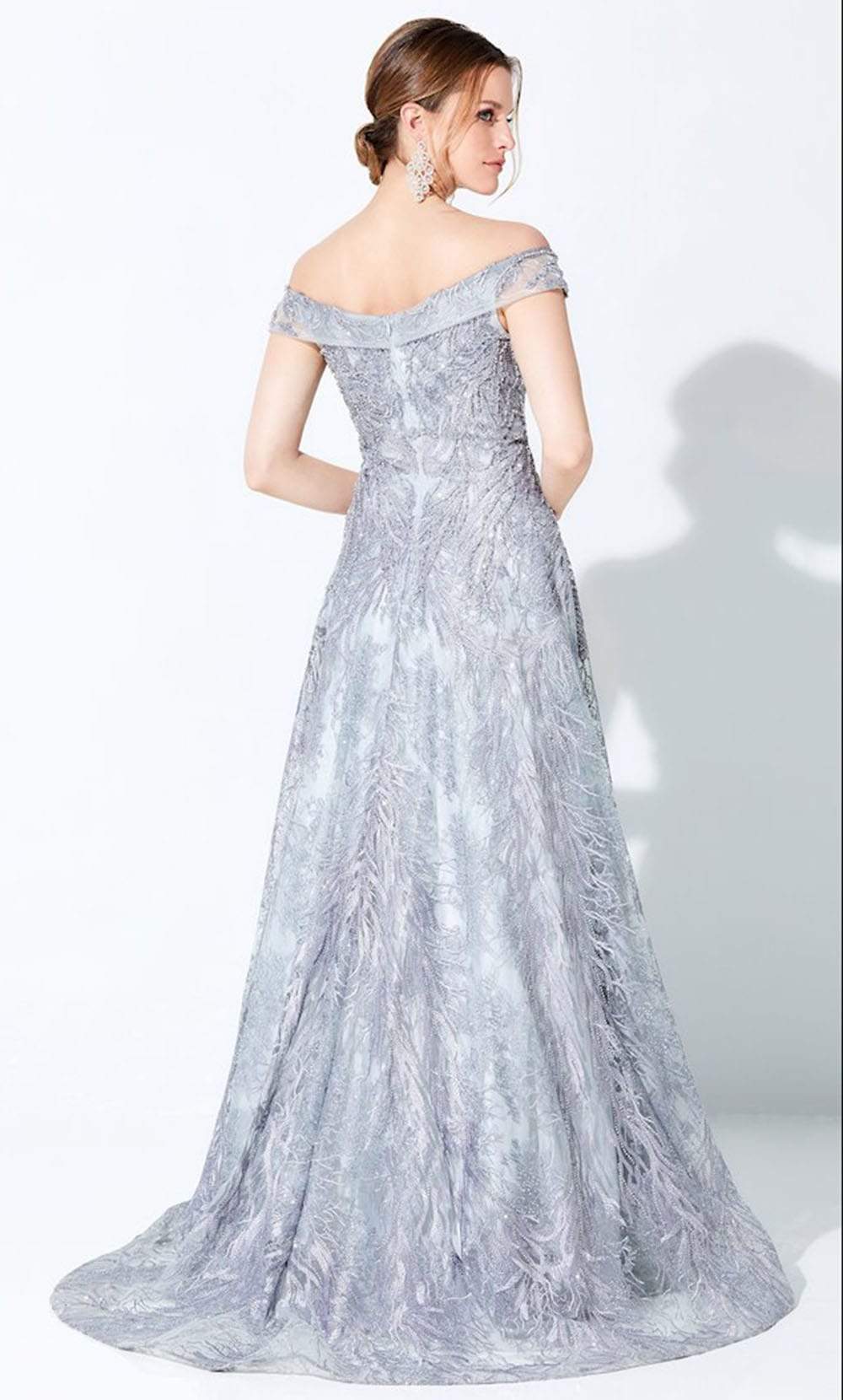 220D24 Off-Shoulder Mother of the Bride Gown
