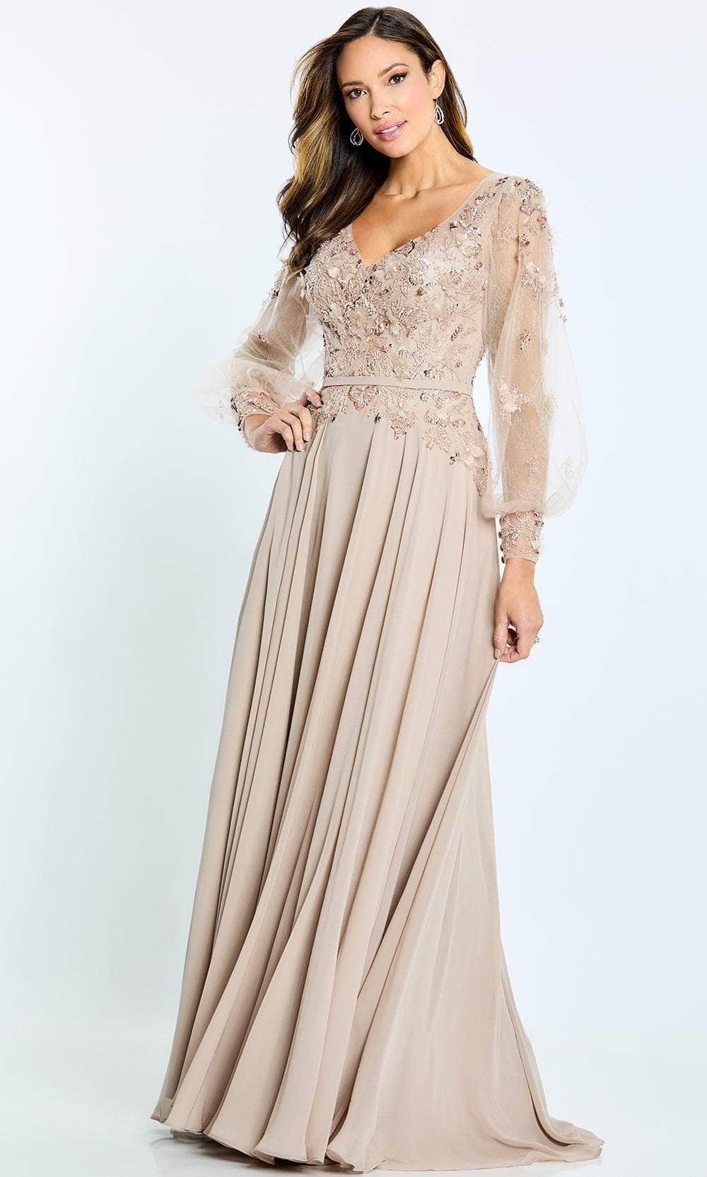 Long Sleeve A-line Long Dress