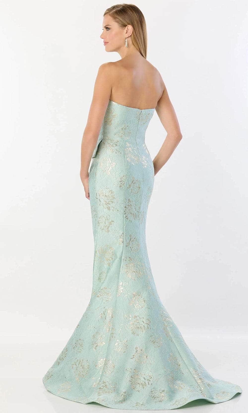 Strapless Ruffled Detail Mother of the Bride Dress