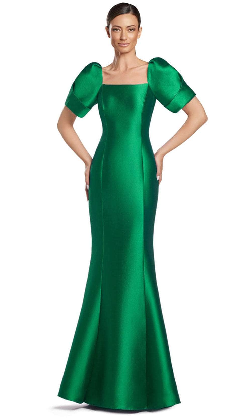Square Neck Mermaid Evening Gown