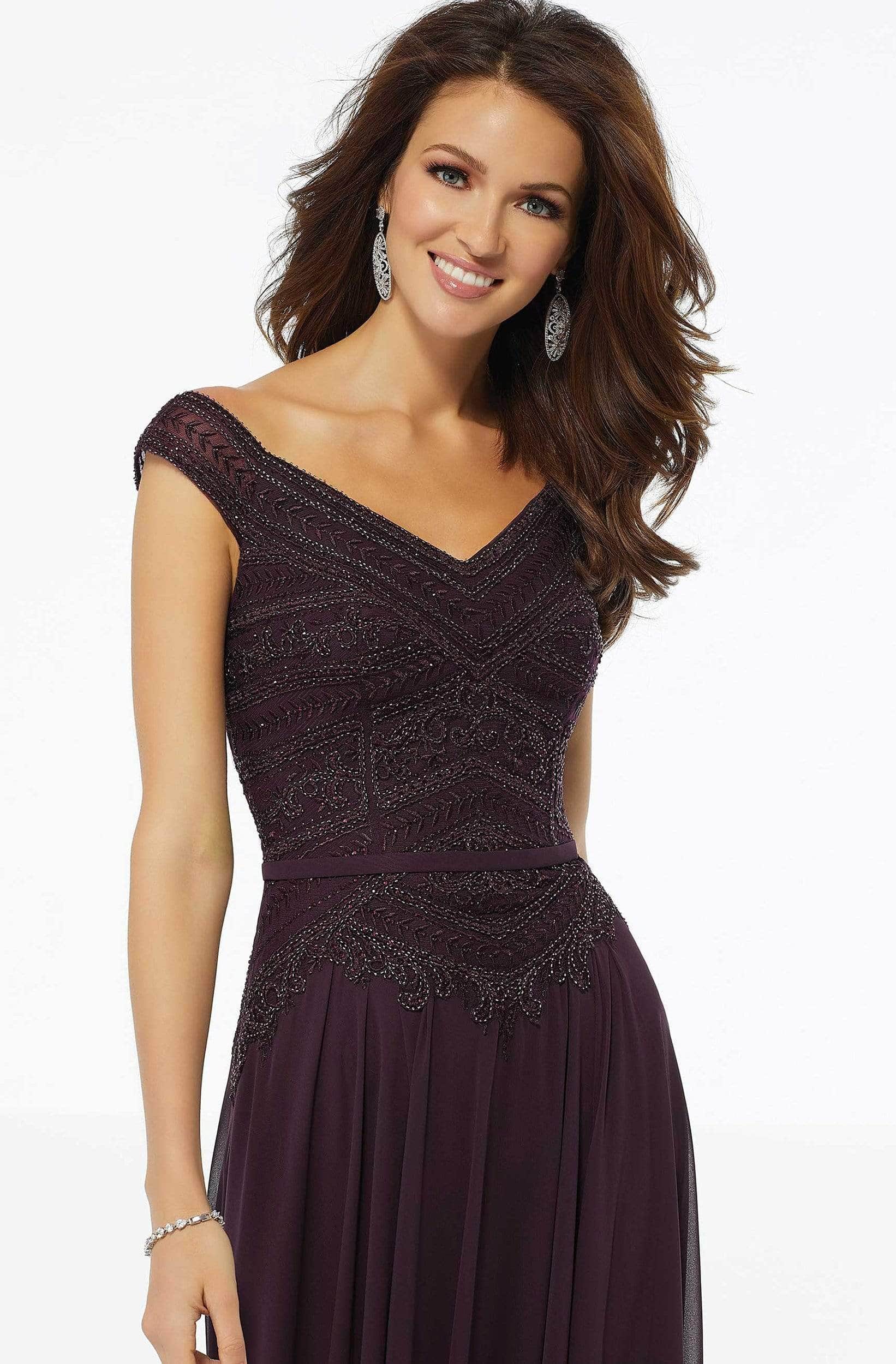 MGNY By Mori Leeu00a072134u00a0-u00a0Embroideredu00a0Off-Shoulderu00a0Gown