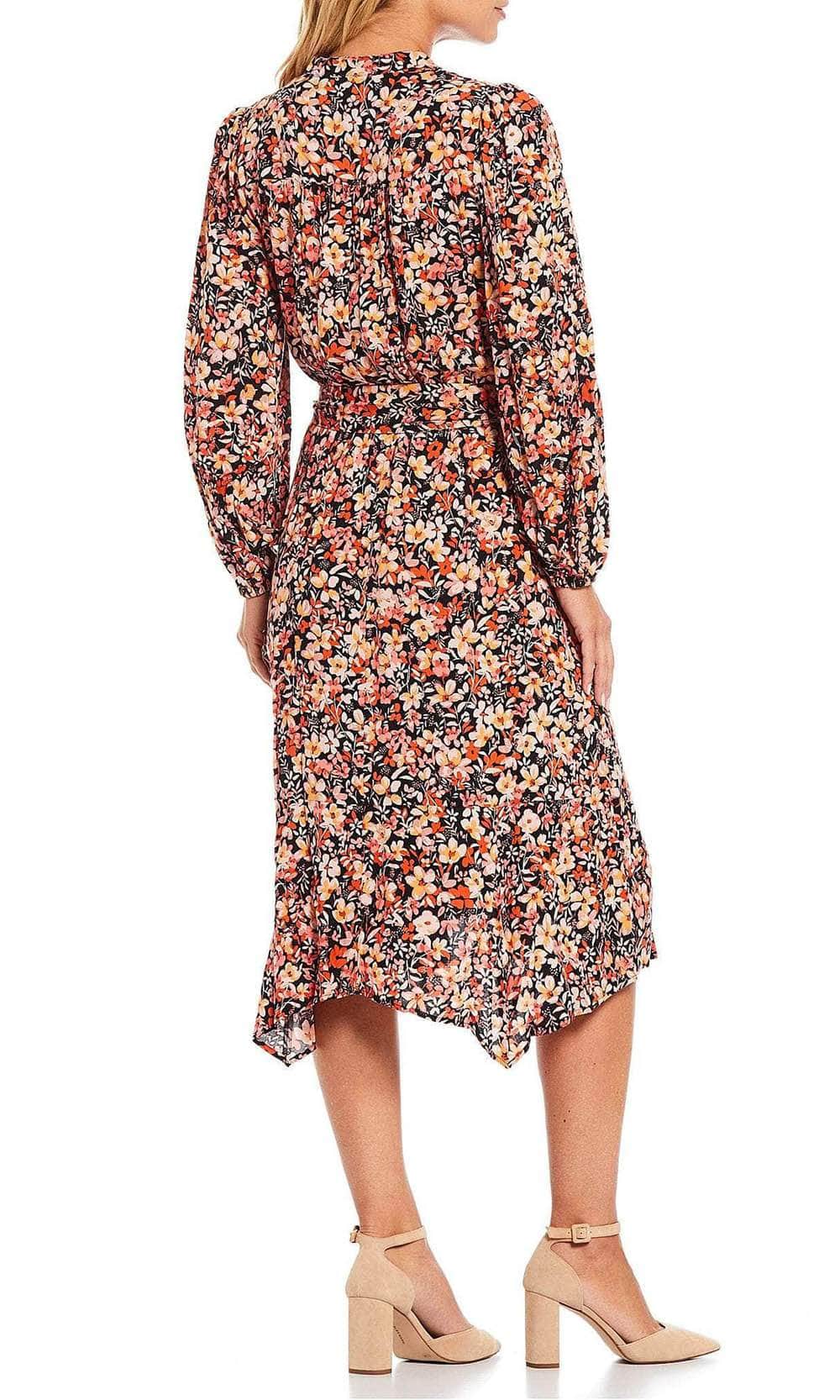 Bishop Sleeve Floral Dress