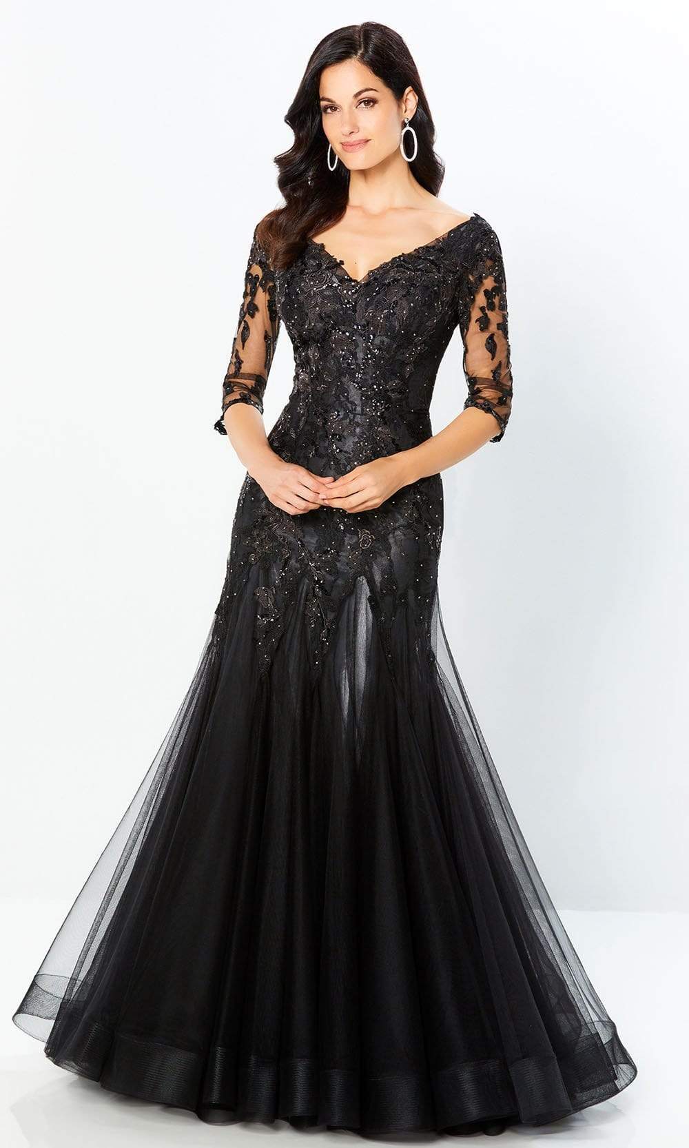 220936 Jewel Lace Appliqued Mother of the Groom Dress