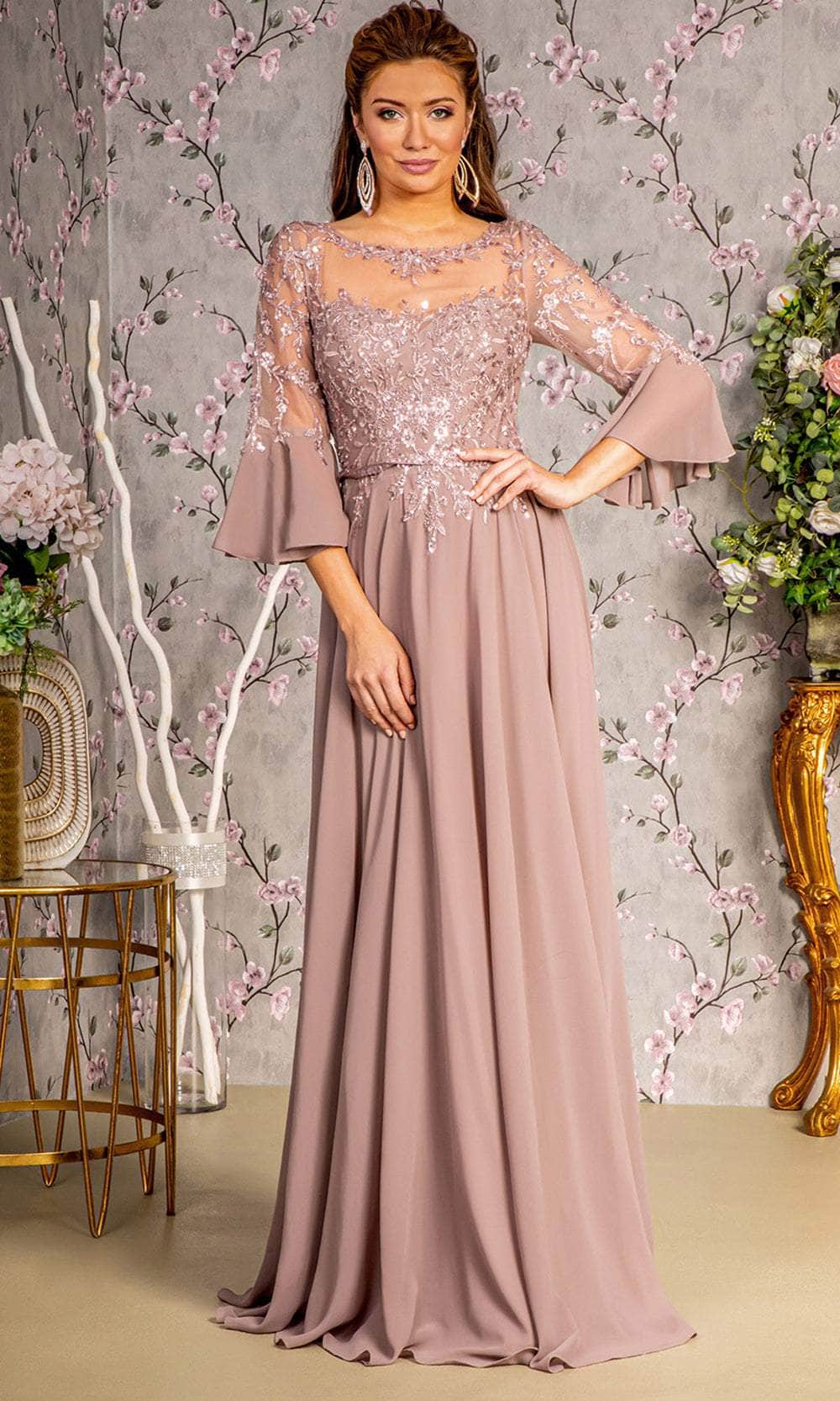 Back Keyhole A-Line Formal Dress