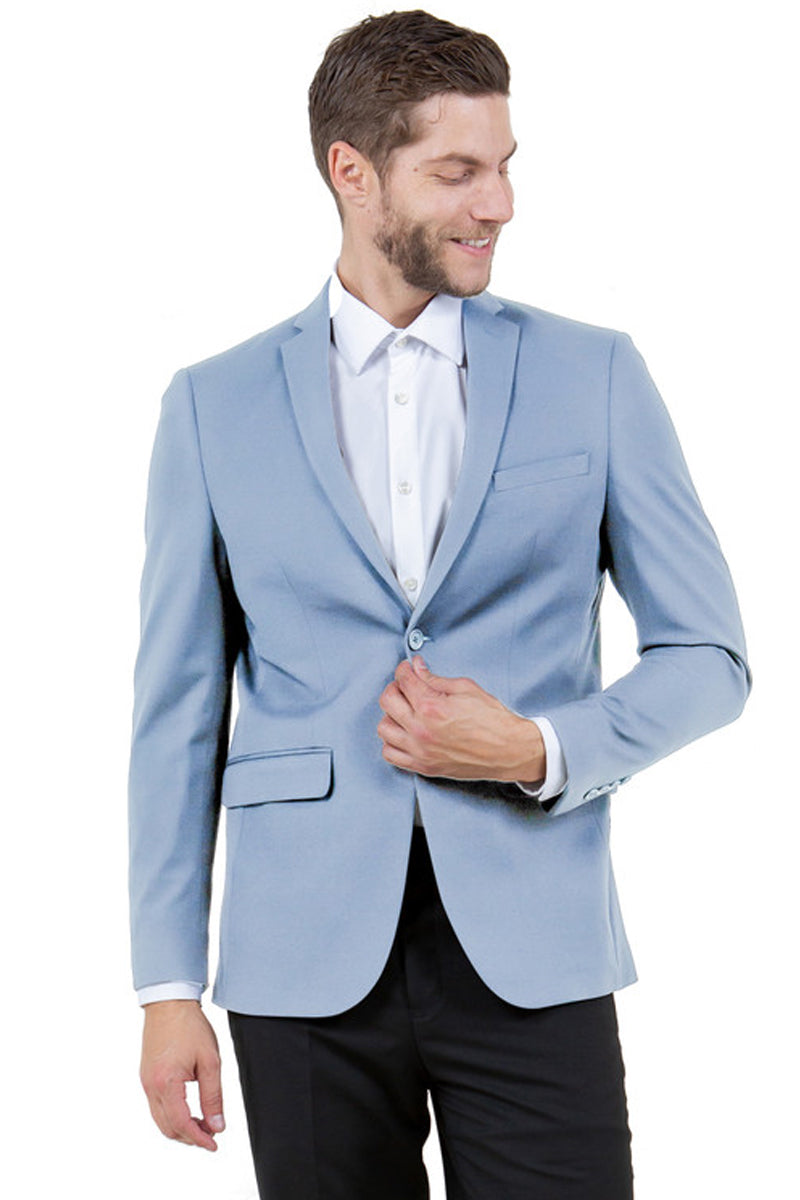 Men’s Basic Business Sport Coat Blazer in Blue