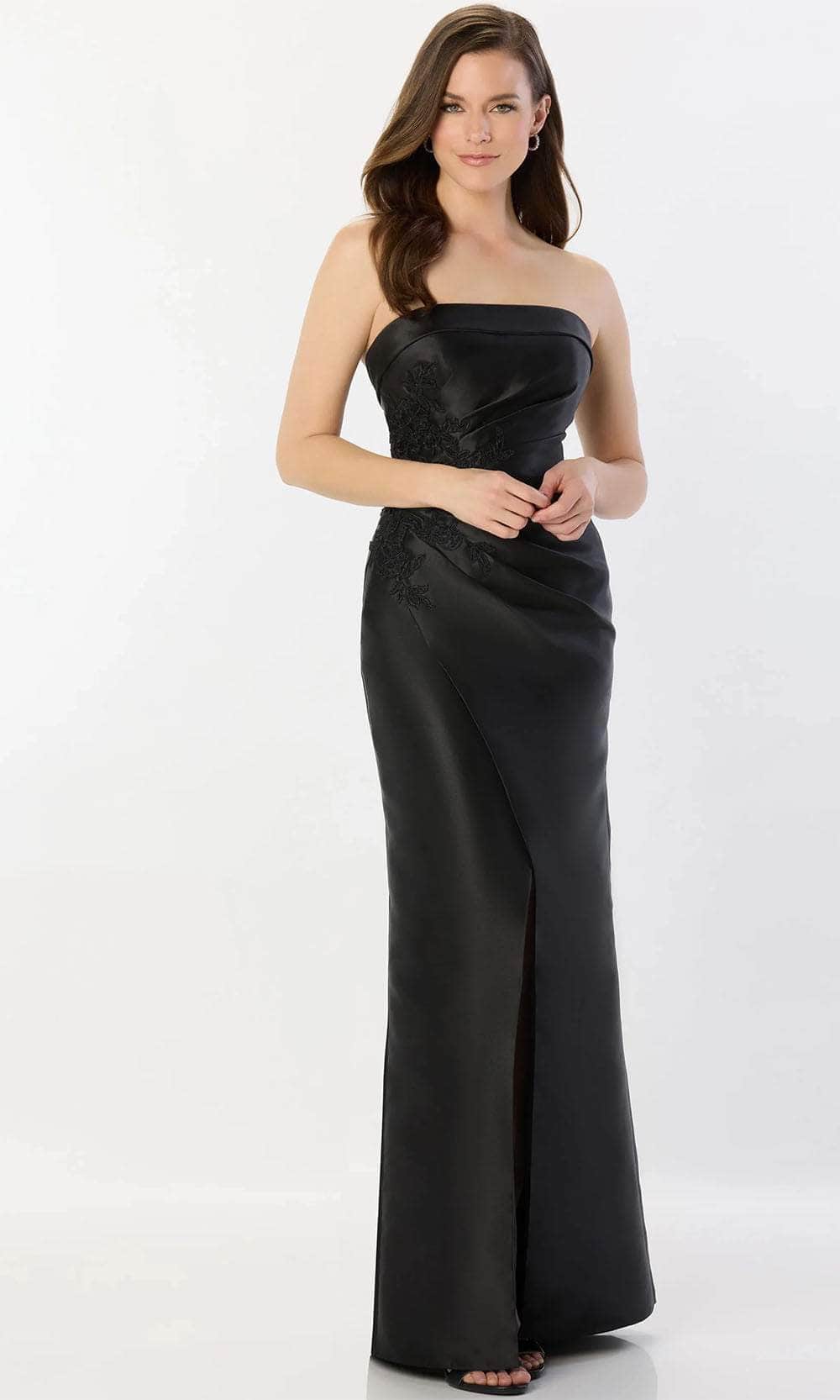 Lace Appliques Detachable Train Mother of the Bride Dress