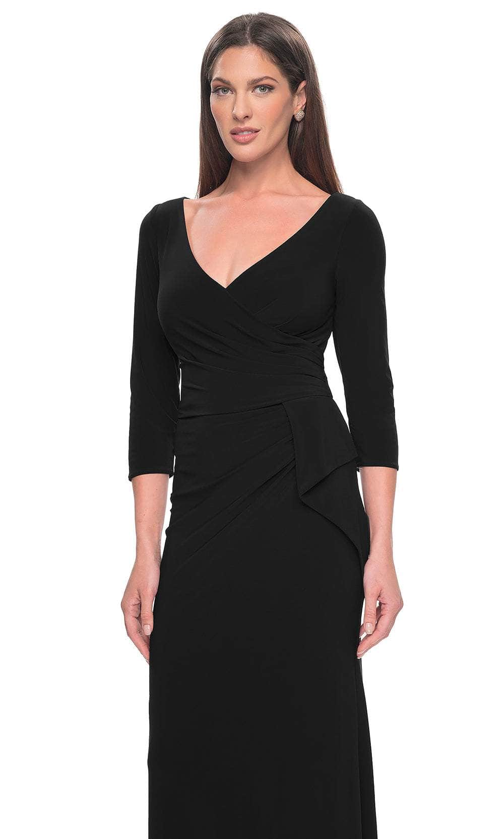 Quarter Sleeve Jersey Evening Dress