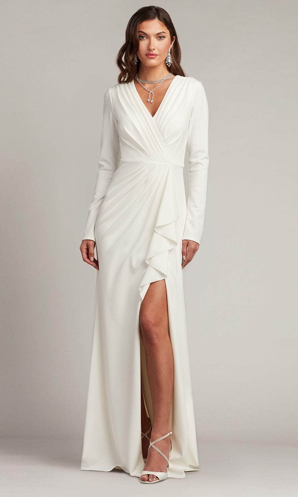 Cascading Drape Sheath Prom Gown