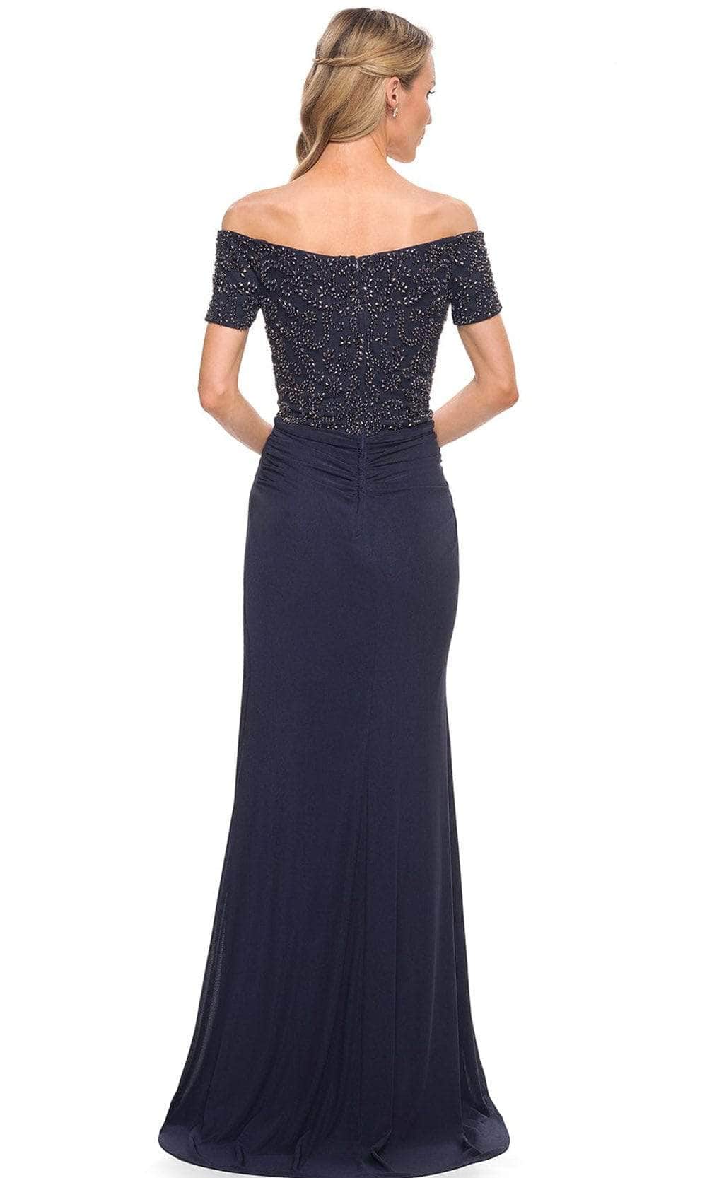Off Shoulder Sleeve Formal Dress 30057SC