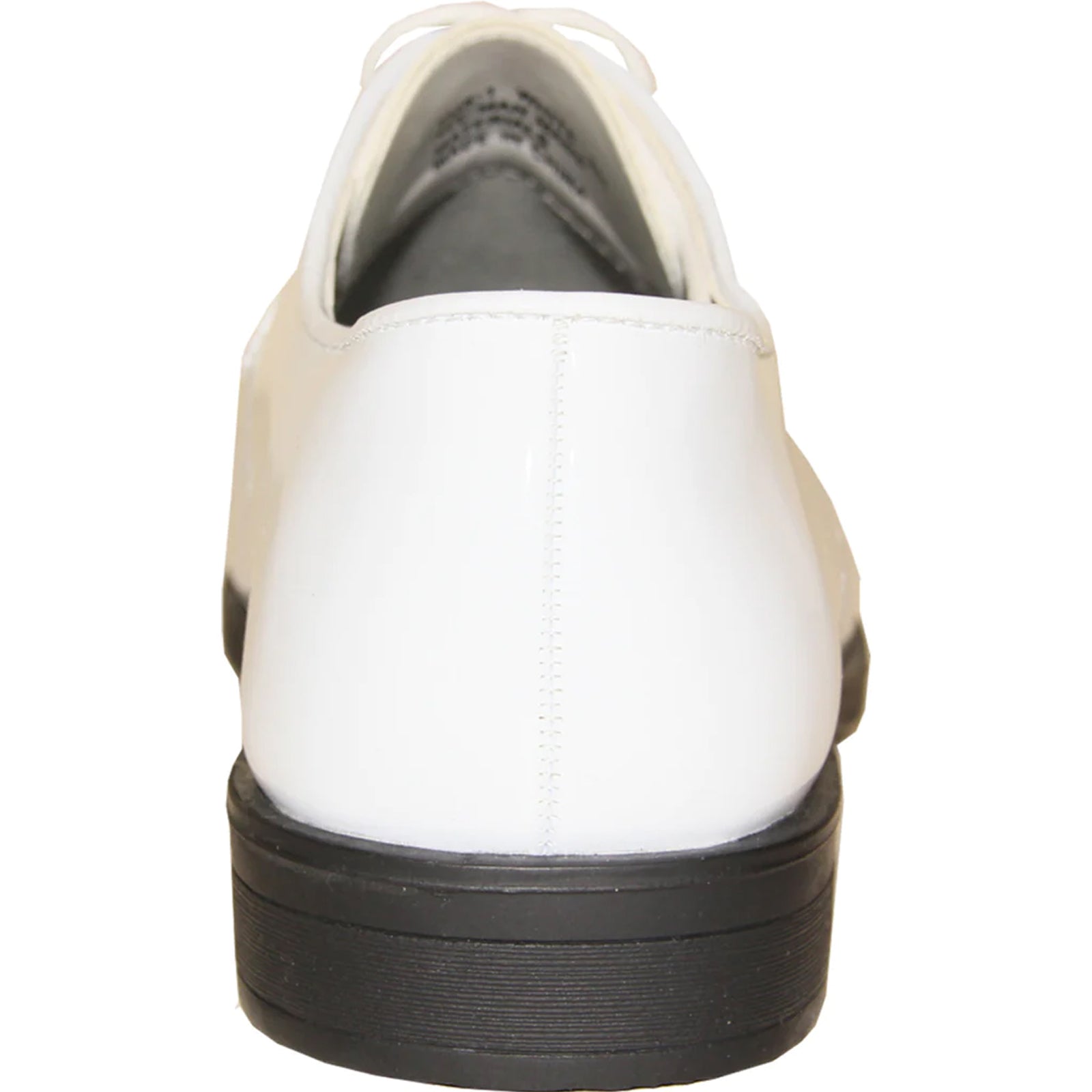 Mens Classic Plain Square Toe Shiny Patent Tuxedo Dress Shoe in White