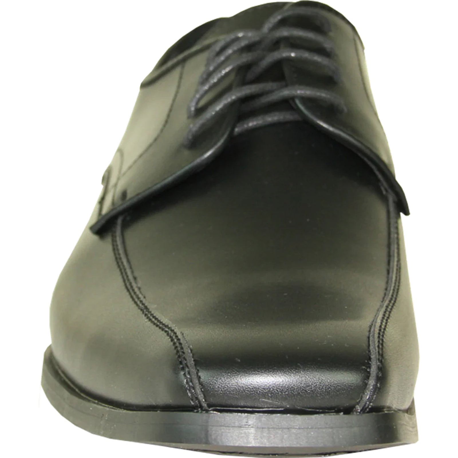 Mens Classic Bicycle Square Pointy Toe Dress Shoe in Black