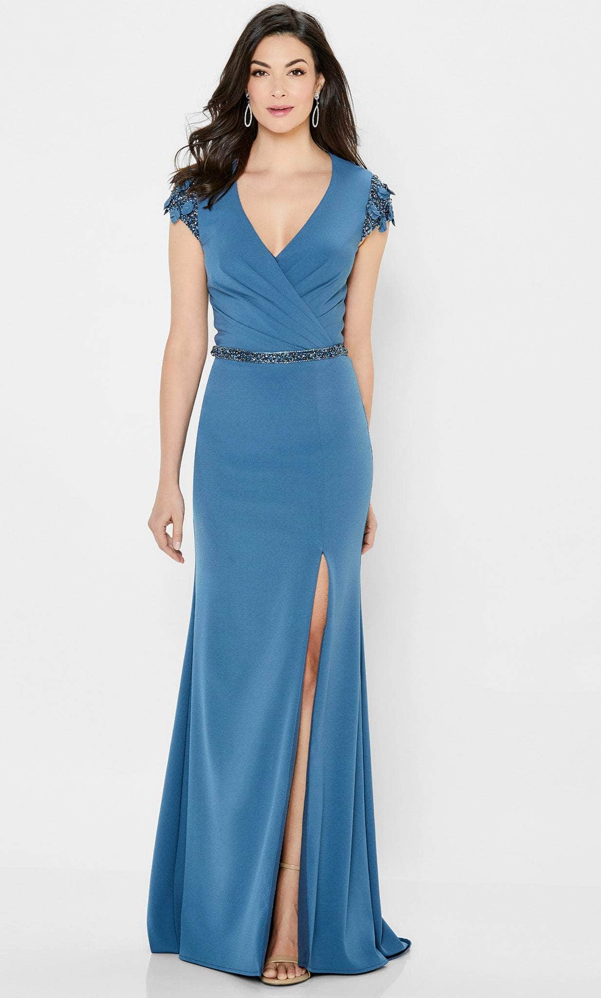 Beaded Waistband Formal Gown