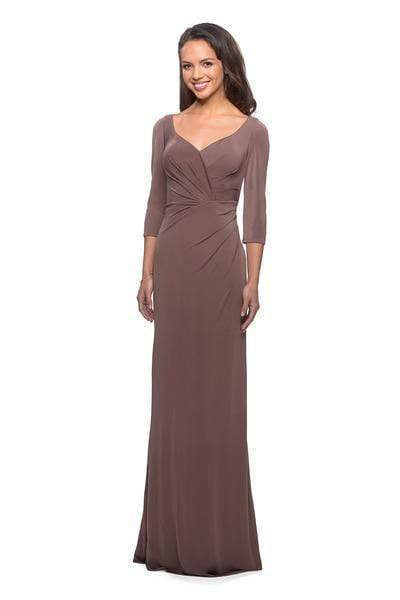 26955 Ruched V-neck Sheath Dress
