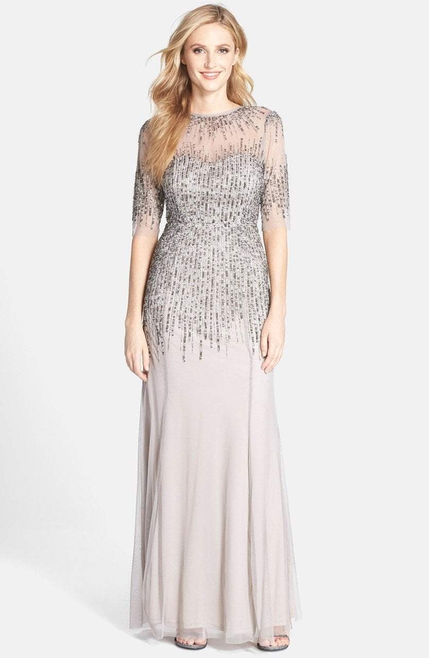 91896950 Embellished Illusion Jewel Sheath Gown