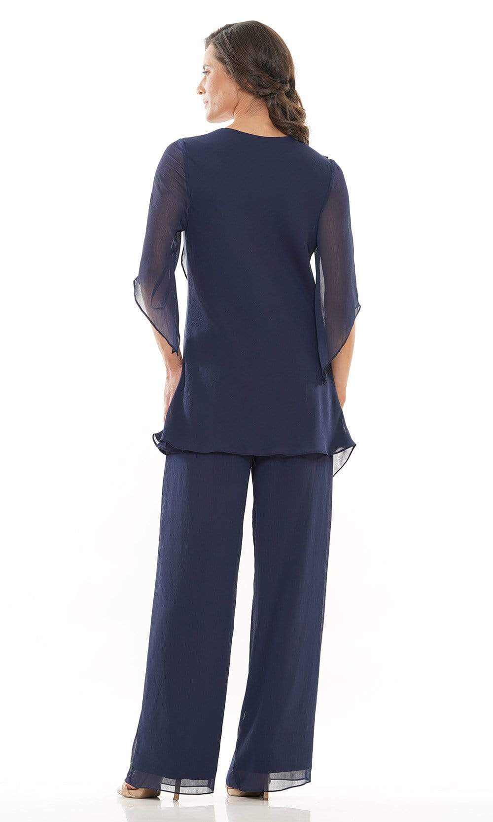 M308 V-Neck Half Sleeves Pantsuit