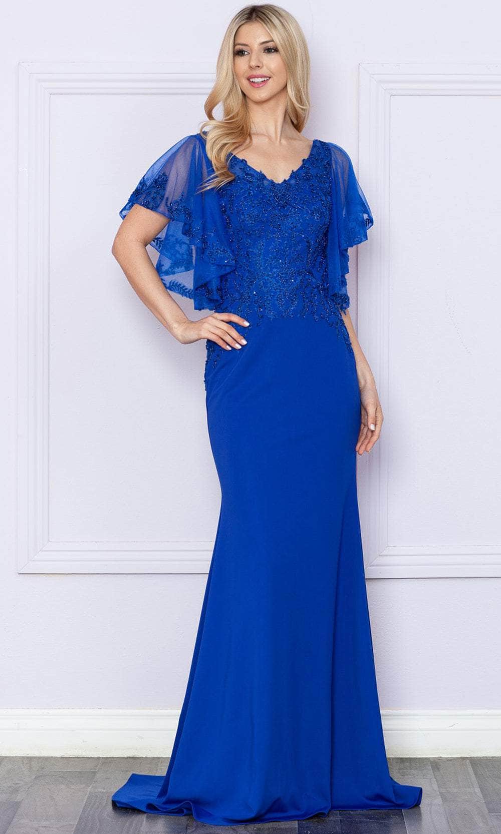 Flutter Sleeve Mermaid Gown