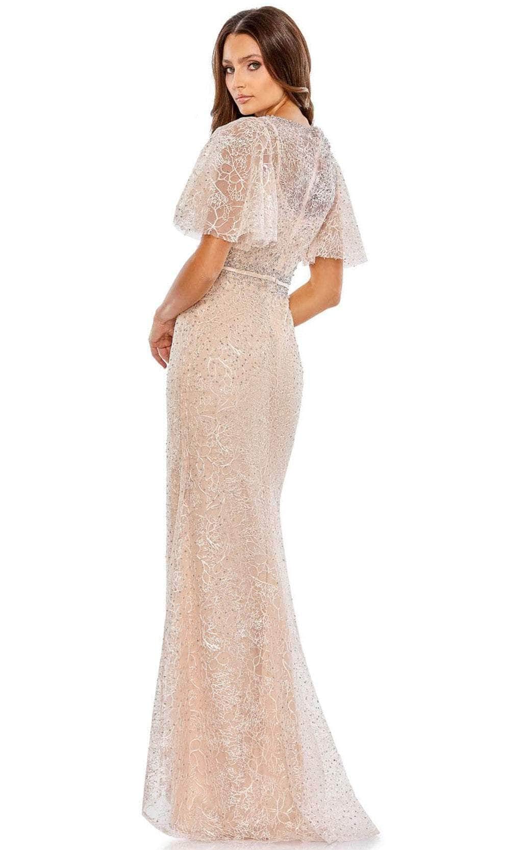 Angel Sleeve Lace Evening Dress