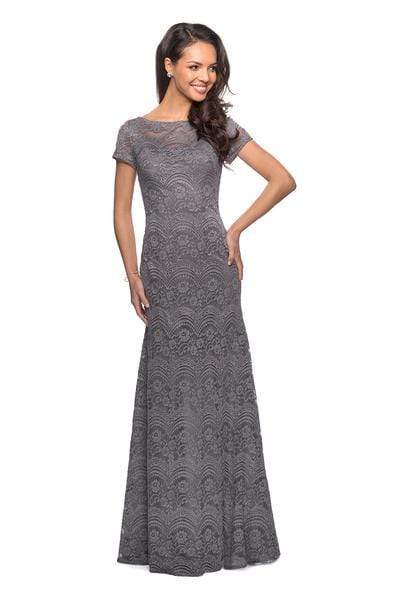 26875 Short Sleeve Lace Mother of the Groom Trumpet Dress