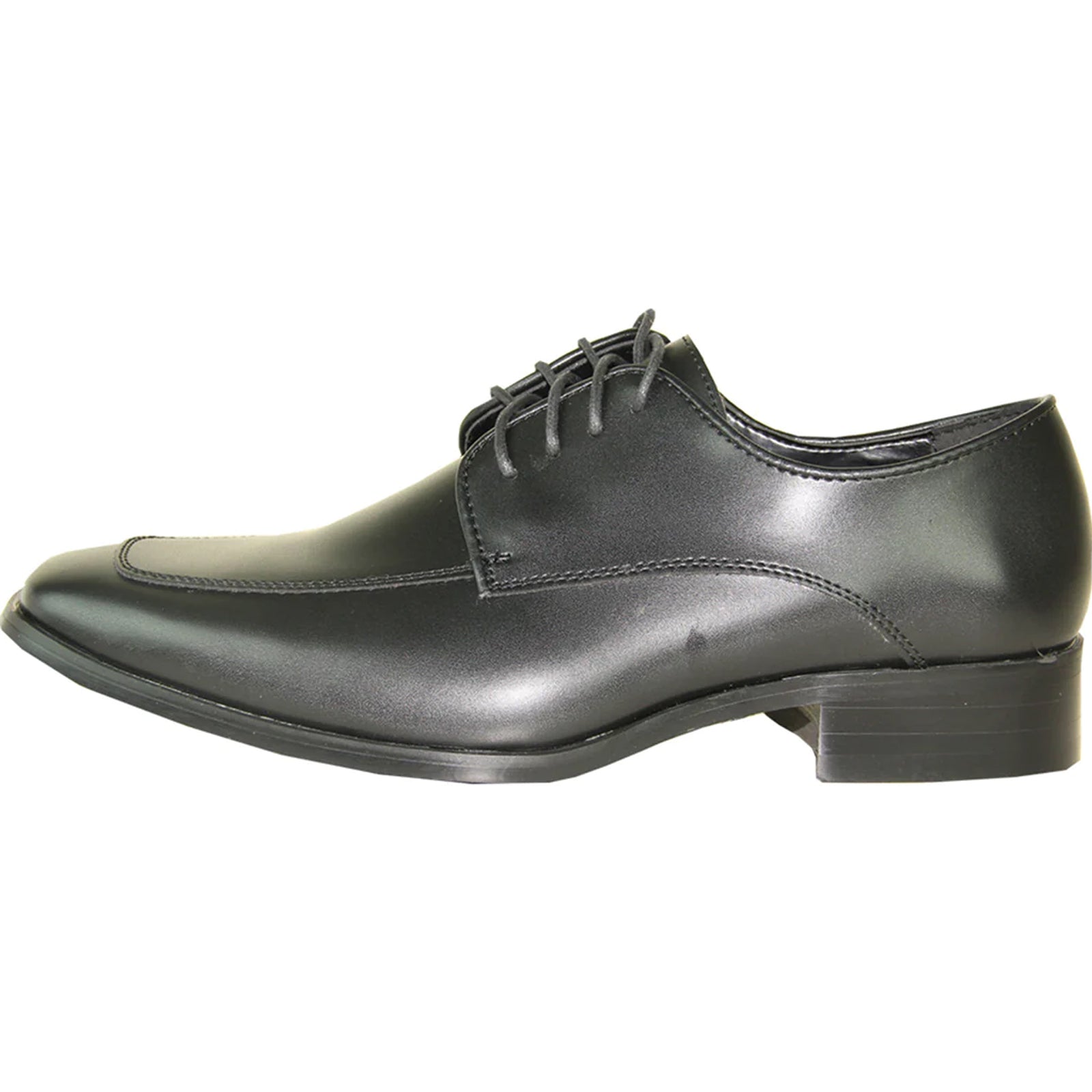 Mens Classic Moc Toe Tuxedo Prom Shoe in Black