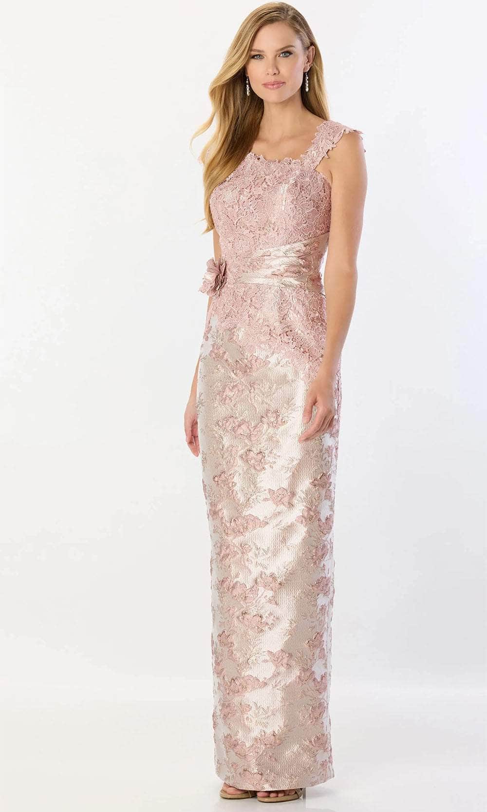 Cap Sleeve 3D Floral Mother of the Bride Dress