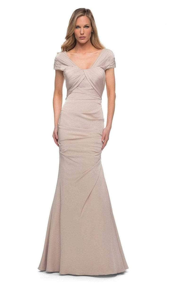 Short Sleeve Weave Style Evening Dress 29805SC