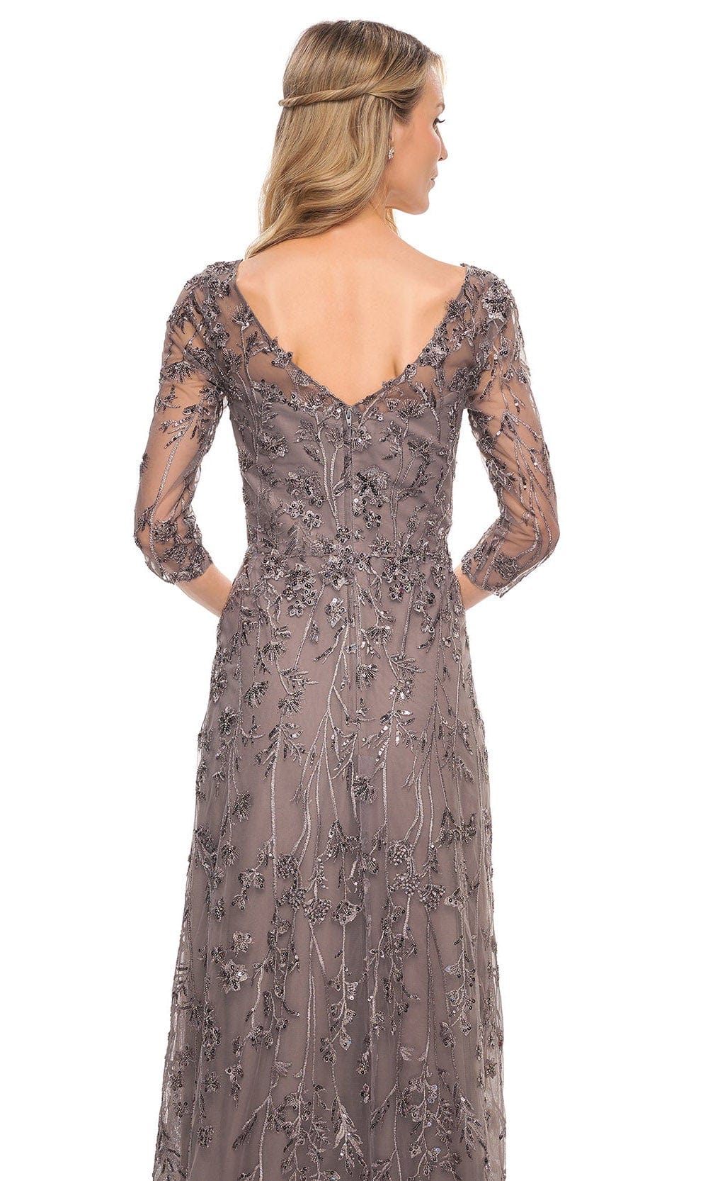 Embellished V-Neck Sheath Mother of the Bride Dress