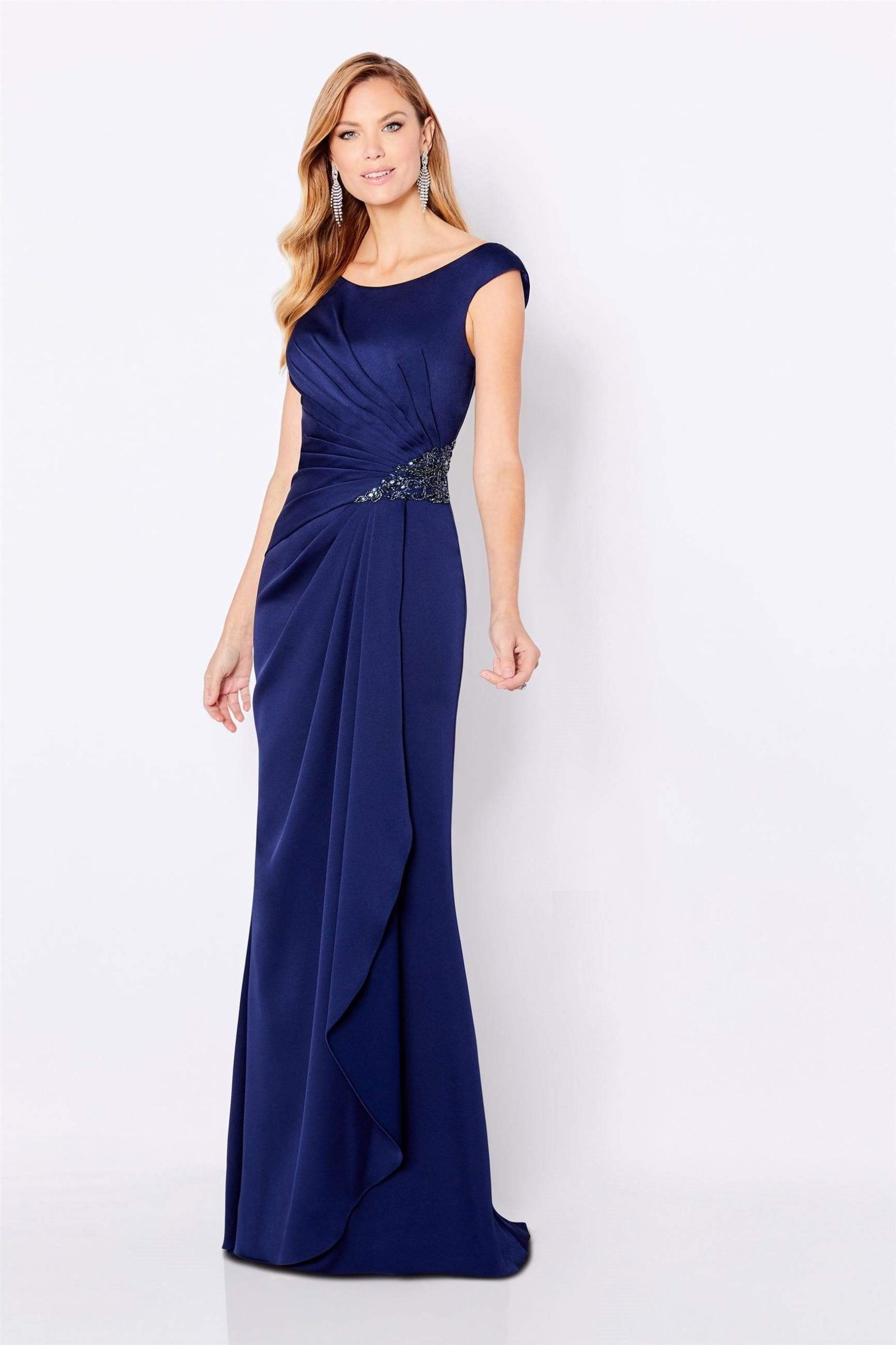 219676 Embellished Bateau Sheath Dress