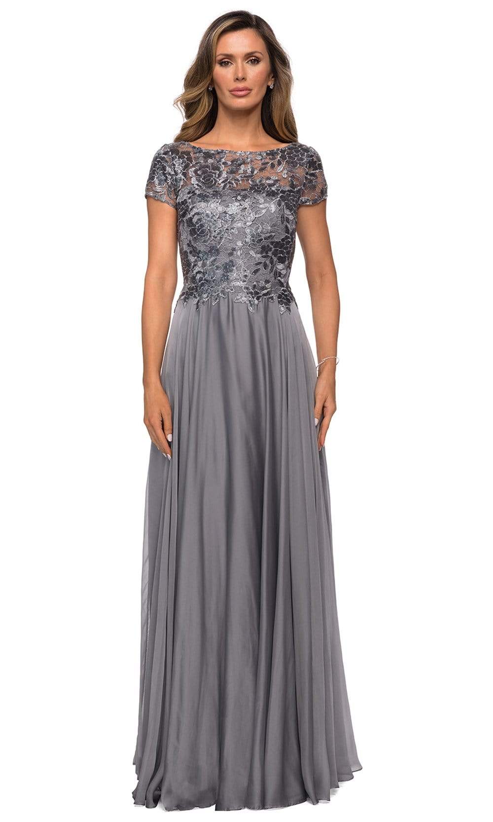 27924 Sequined Lace A-Line Mother of the Bride Dress