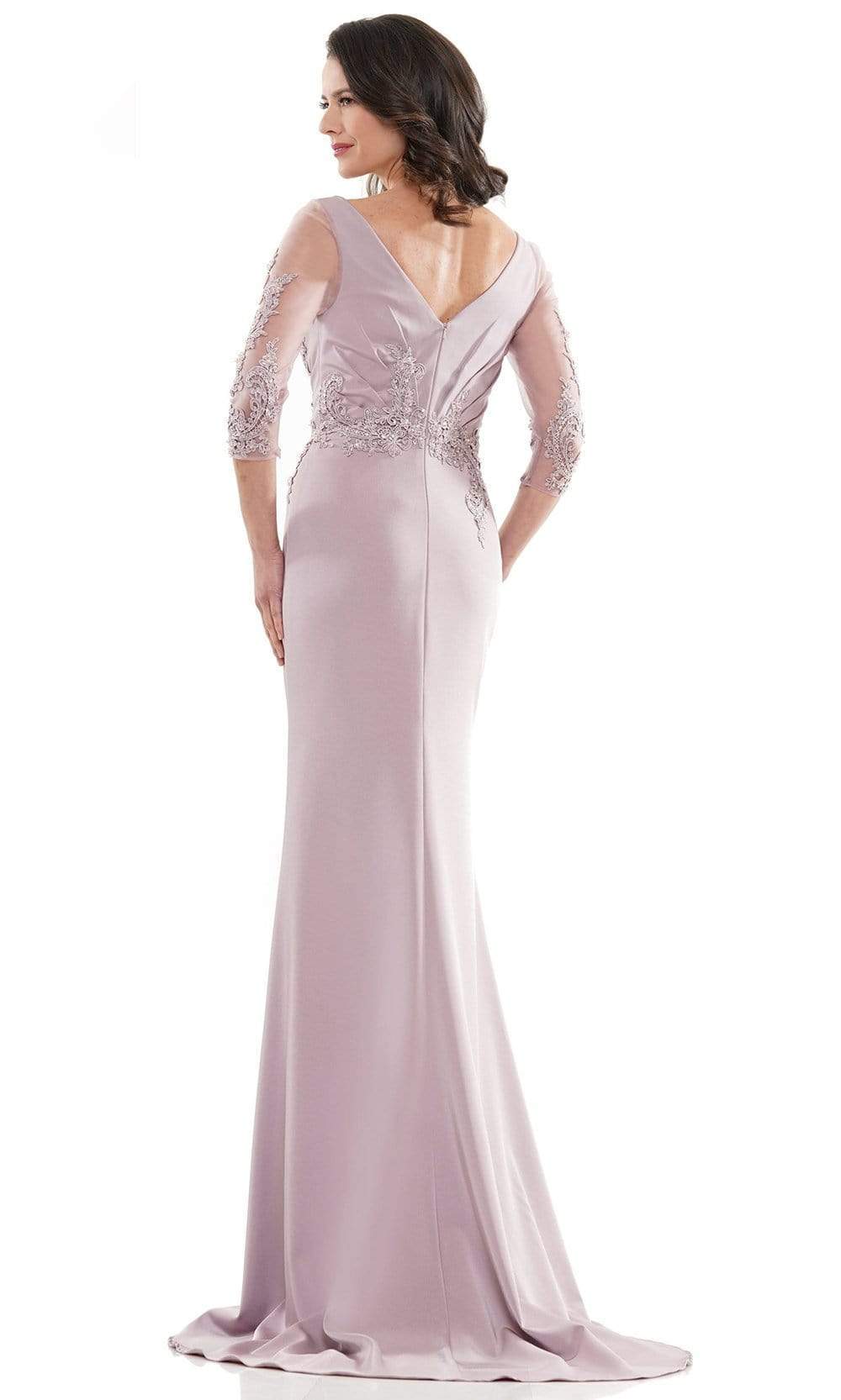MV1145 Embroidery Detailed Polished Gown