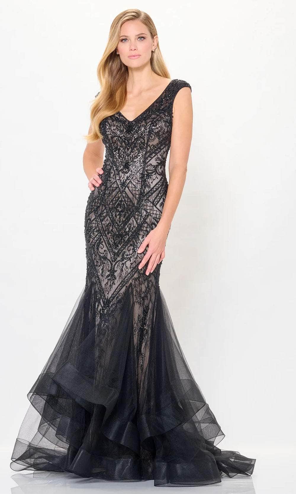 Allover Beaded Evening Dress