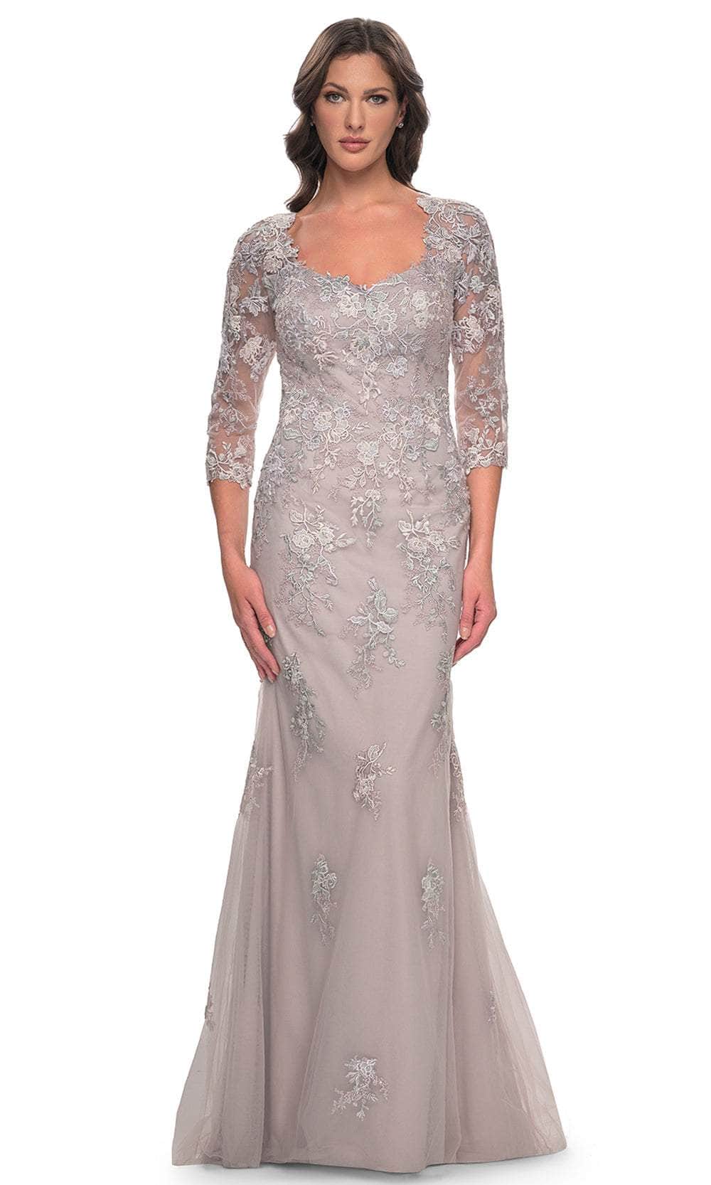 Quarter Sleeve Mermaid Evening Dress