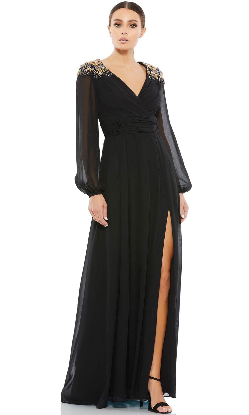 Bishop Sleeve A-Line Evening Gown | Couture Candy