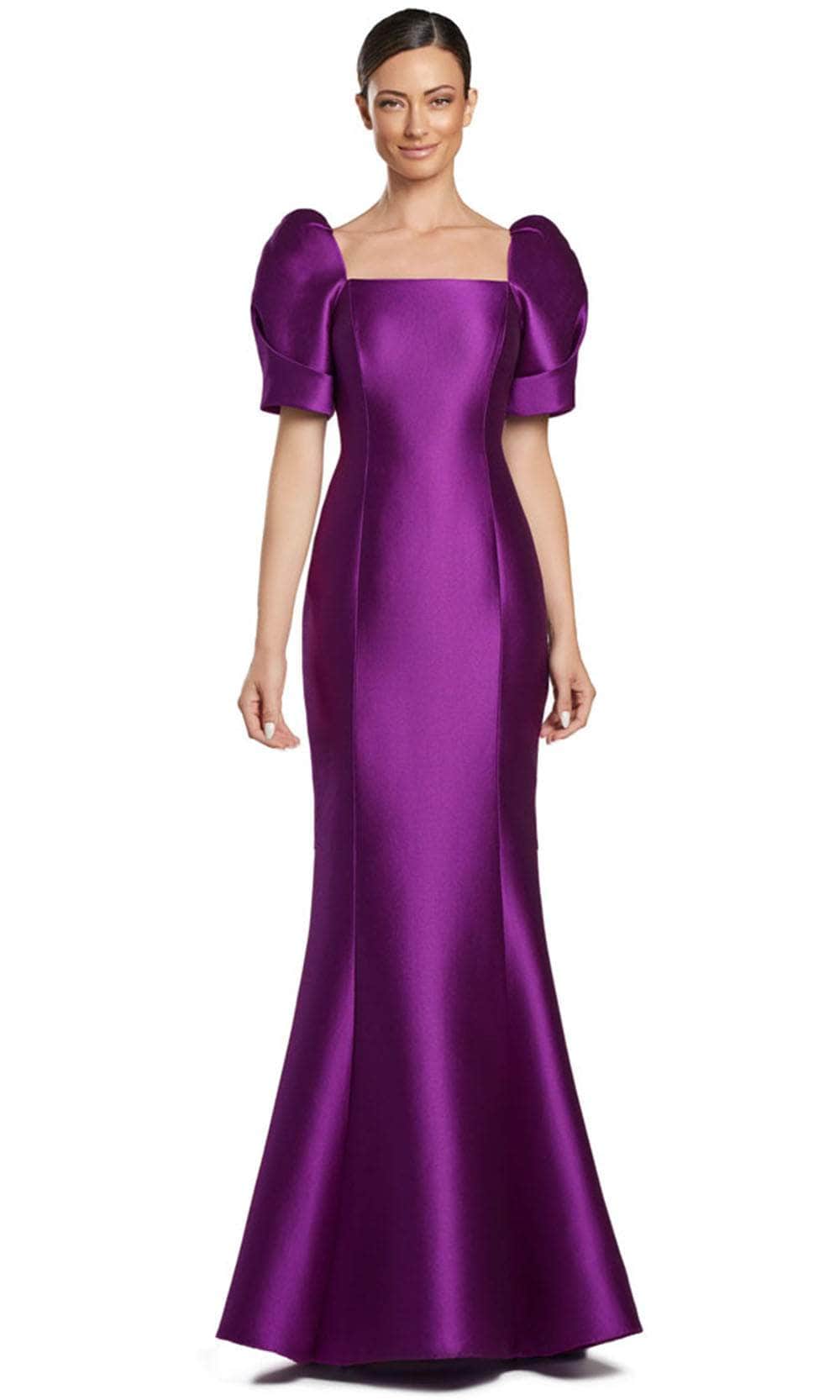 Square Neck Mermaid Evening Gown